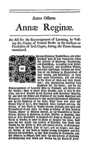 Статут королевы Анны - Copyright Act 1709
